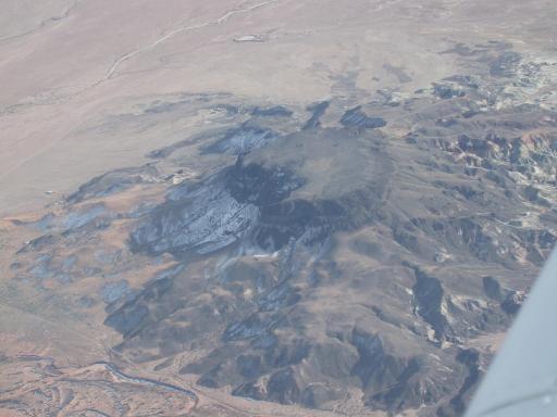 Snow in the shadow of a butte in New Mexico