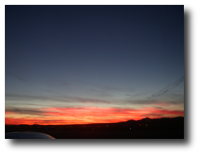 sunset in Santa Fe