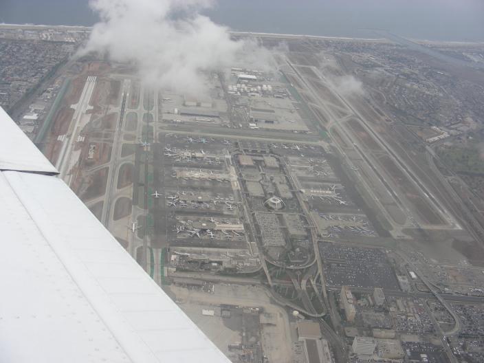 LAX in the clouds