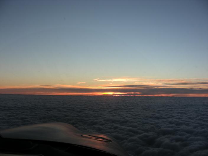 Sunset as we head toward McKinney