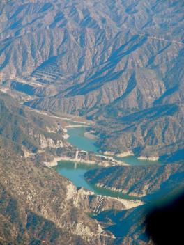 Dam complex in the mountains near LA