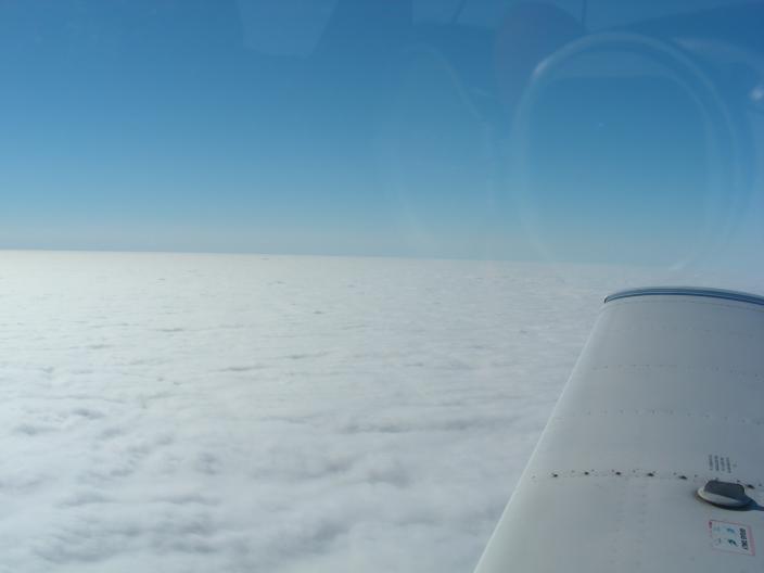 Above the icy clouds