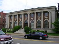 The old (to me) Steele Memorial Library Main Branch, now apparently a County Commerce Center.