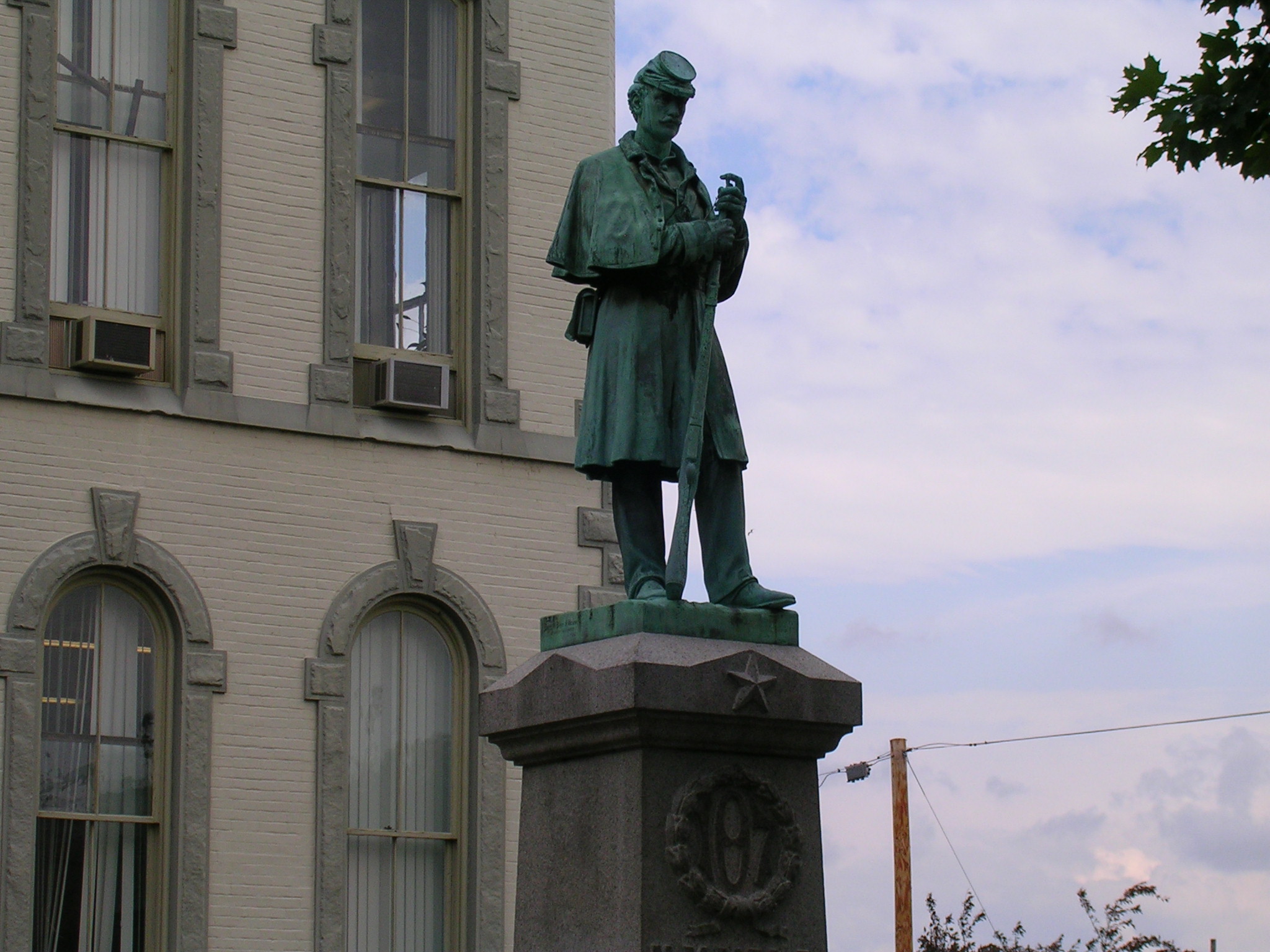 The Civil War Memorial outide the Chemung County Court House.