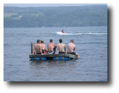 on the lake