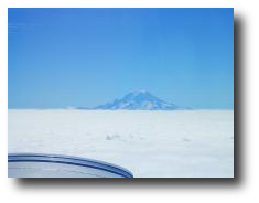 Mt. Rainier through the clouds