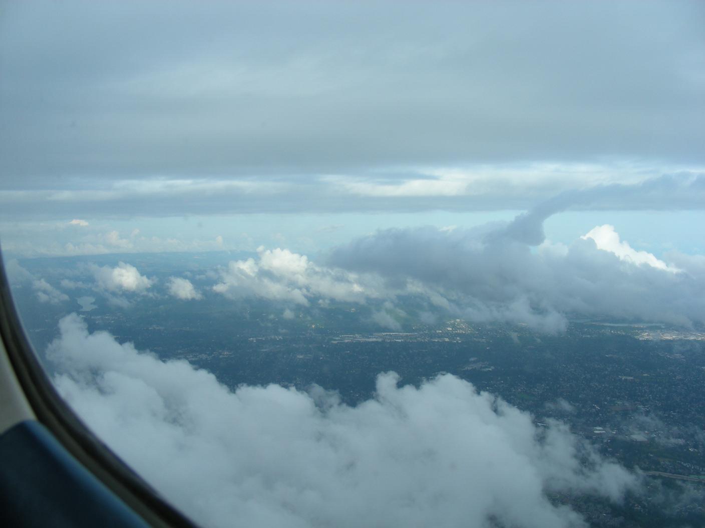 The sky over northern Oregon on the return trip