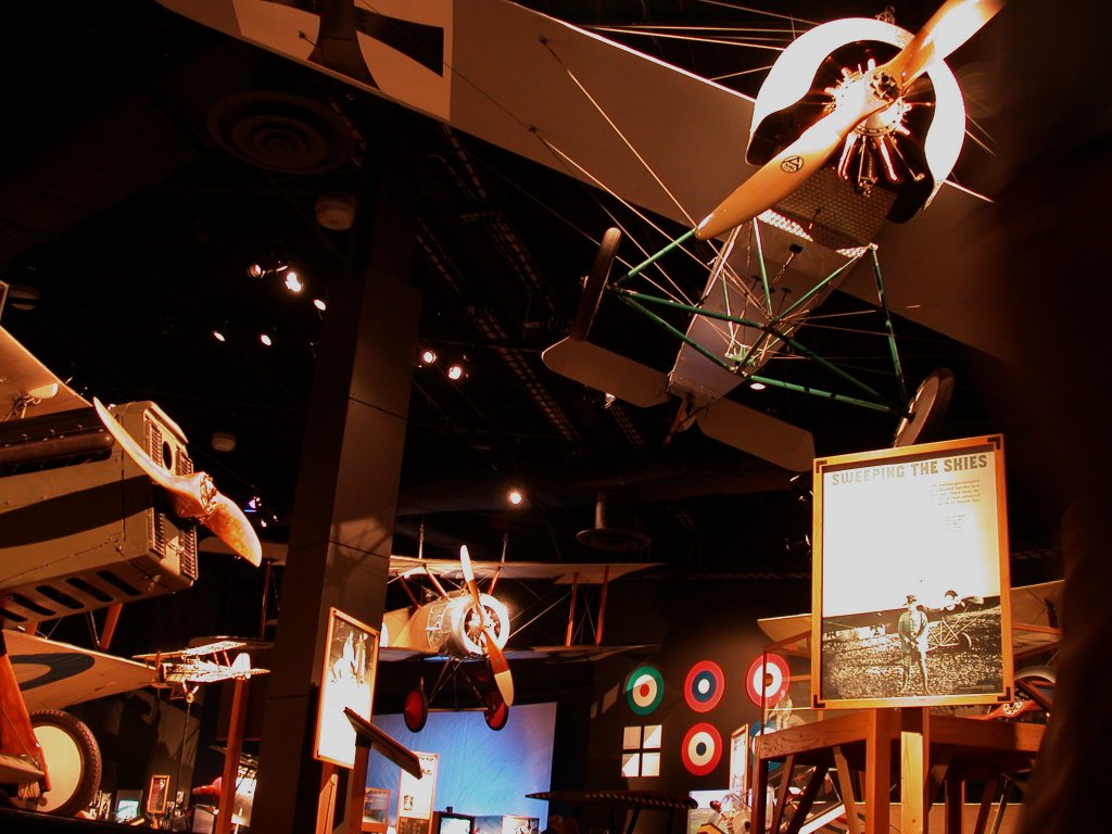 The WWI section of the Personal Courage Wing at the Museum of Flight