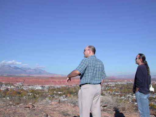 Sam Pottle and I look out over St. George