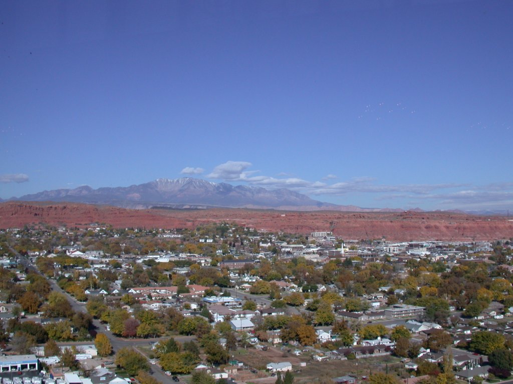 The eastern side of St. George from the airport restaurant